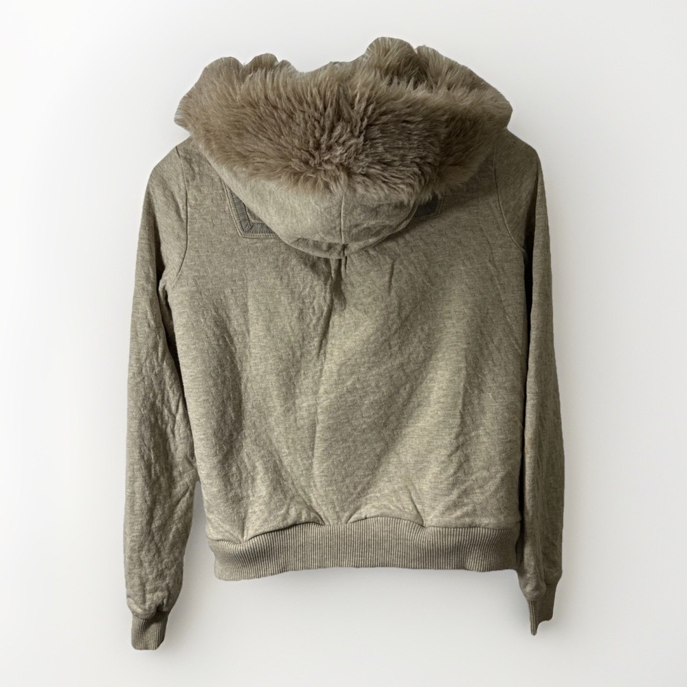 Marc By Marc Jacobs Jacket Women's Small Tinted Pearl Fur Lined Hood Full Zip - Picture 2 of 11